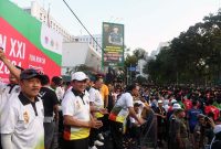 FOTO : Pj Gubernur Sumut Hassanudin pada acara Road to PON XXI 2024 Aceh-Sumut di Lapangan Benteng, Jalan Pengadilan, Medan, Minggu (25/2). (DISKOMINFO SUMUT)