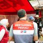 Pertamina Salurkan Bantuan Kemanusiaan untuk Korban Kebakaran Kelurahan 1 Ulu Palembang. FOTO : WKI
