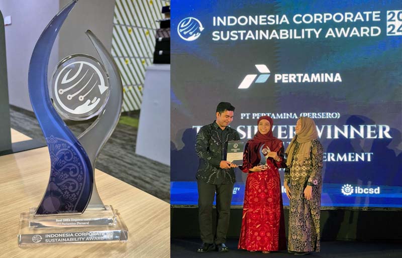 Pertamina Raih Penghargaan di Ajang Indonesia Corporate Sustainability Award 2024 Atas Sukses Berdayakan UMKM. FOTO