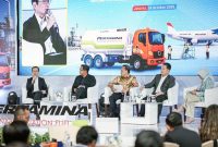 Pertamina Patra Niaga Bahas Strategi Pengurangan Emisi Penerbangan dalam Pertamina SAF Forum 2025. FOTO : WKI