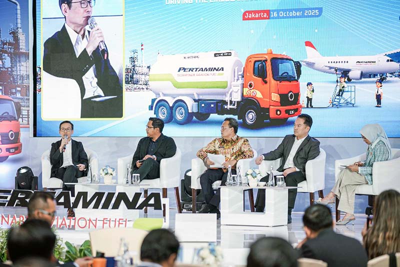 Pertamina Patra Niaga Bahas Strategi Pengurangan Emisi Penerbangan dalam Pertamina SAF Forum 2025. FOTO : WKI