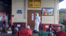 FOTO : Pelaksanaan tes Polymerase Chain Reaction (PCR) atau Uji Swab terhadap 108 orang karyawan PT PetroChina International Jabung Ltd kembali lakukan Selasa (21/07/20)