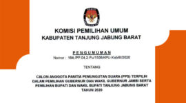 GAMBAR : Pengumuman Nama-nama 402 Anggota PPS se Kabupaten Tanjung Jabung Barat Tahun 2020