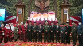 Danrem 042/Gapu Brigjen TNI Supriono Saat Hadiri Rapurna Mendengarkan Pidato Kenegaraan Presiden RI di di Ruang Rapat Utama DPRD Provinsi Jambi, Selasa (16/8/22). FOTO : Penrem042