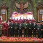Danrem 042/Gapu Brigjen TNI Supriono Saat Hadiri Rapurna Mendengarkan Pidato Kenegaraan Presiden RI di di Ruang Rapat Utama DPRD Provinsi Jambi, Selasa (16/8/22). FOTO : Penrem042