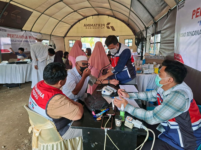 Pertamina Patra Niaga Dirikan Posko Peduli di Pidie Jaya Percepat Pemulihan Pascabencana. FOTO : WKI