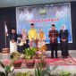 Aara pisah sambut Pj. Bupati Muaro Jambi Bachyuni Deliansyah, SH, MH di Gedung Serbaguna Muaro Jambi, Senin (23/5/22).