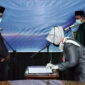 FOTO : Penjabat Sekretaris Daerah Provinsi Jambi, H. Sudirman, SH, MH Pengukuhan/Pengangkatan kembali Pejabat Pimpinan Tinggi Pratama, Administrator dan Pengawas serta Pelantikan dan Pengambilan Sumpah Pejabat Fungsional Tertentu di Lingkungan Pemerintah Provinsi Jambi, yang berlangsung di Ruangan Utama Kantor Gubernur Jambi, Kamis (30/04/20).