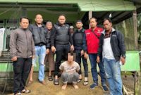 Polisi Amankan RA di Muara Sabak Timur Beberapa Jam Usai Bacok Tetangga Hingga Tewas. FOTO : EksisJambi