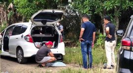 Polres Bungo diback up Polres Tebo Menangkap Terduga Pelaku Pembunuhan Dosen Cantik di Wilayah Tebo Tengah. FOTO : lensaone.id