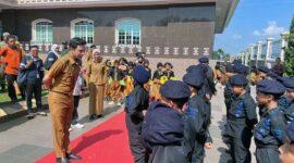 Brimob Polda Jambi Dukung Pembinaan Karakter Anak Lewat Kegiatan Pocil di O2SN Kota Jambi yang digelar di Kanaan Global School. FOTO : VIRYZHA