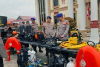 Ditpolairud Polda Jambi Gelar Peralatan SAR Gunan Persiapan Hadapi Bencana. FOTO : HMS