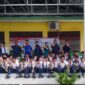 Ditresnarkoba Polda Jambi  Pasang Spanduk Himbauan Bahaya Narkoba di SMP Negeri 6 Kota Jambi. FOTO : HMS