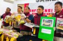 Direktur Reserse Narkoba (Dirresnarkoba) Polda Jambi, Kombes Pol Dr Ernesto Seiser Saat Pres Rilis Gagalkan Peredaran Sabu Seberat 12 Kilogram Jaringan Internasional. FOTO : Dhea