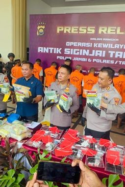 Ditresnarkoba Polda Jambi Bekuk 247 Tersangka di Operasi Antik Siginjai 2025