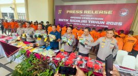 Dirresnarkoba Polda Jambi, Kombes Pol Dewa Made Palguna Saat Memimpin Pres Rilis Pengungkapan Kasus, Selasa (16/9/25). FOTO : VIRYZHA/LT