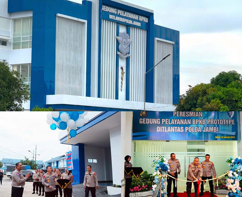 Kapolda Jambi Saat Irjen Pol Drs Rusdi Hartono Saat Resmikan Gedung Pelayanan BPKB. FOTO : HMS