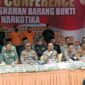 Wakapolda Riau, Brigjen Pol Kasihan Rahmadi Memimpin Pres Rilis dan Pemusnahan 65 kilogram atau tepatnya 64,6 kilogram sabu, Selasa (3/10/23). [FOTO : goriau.com] 

