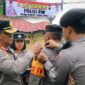 Kapolres Tanjab Timur AKBP Heri Supriawan, S.I.K Saat Meresmikan dan Melantik Polisi Rukun Warga (RW) di halaman Mako Polres Tanjab Timur, Selasa (30/5/23). FOTO : Humas RTT
