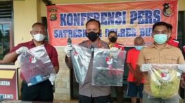 Kapolres Bungo AKBP Guntur Saputro, SIK, MH saat Gelar Pres Rilis Ungkap. FOTO : RES BUNGO