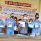 FOTO : Kapolres Bungo AKBP Guntur Saputro, SIK, MH saat gelar pers Rilis Operasi Antik Siginjai 2022 di Mapolres Bungo, Sabtu (05/03/22). 