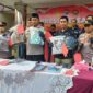 Kapolres Pasuruan Kota, Makung Ismoyo saat konferensi pers kasus penemuan mayat terbungkus karung di area pemakaman, di Pasuruan (28/6/23).(Dok. Humas Polres Pasuruan Kota/kompascom)