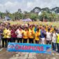 Kapolres Sarolangun AKBP Imam Rachman, SIK Pada Kebiatan Membuka Bhayangkara Cup 1 dan Road to Gaes Nasional VII 2023 di Lapangan Bhayangkara belakang Polsek Sarolangun, Jumat (23/6/23). FOTO : HMS.