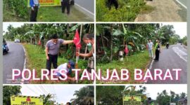 Upaya Dilakukan Satlantas Polres Tanjab Barat Menekan Terjadinya Kasus Lakalantas pada Ops Ketupat 2022. FOTO : Humas Polda Jambi.