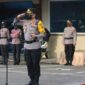 Kapolresta Jambi Kombes Pol Eko Wahyudi, SIK, MH memimpin langsung upacara Serah Terima Jabatan Kabag Ops, Kasat Narkoba, Kasat Samapta, Kapolsek, Rabu (02/3/22). FOTO : Ddy/Noval