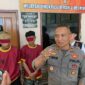 Kapolsek Jelutung IPTU Al Imron Saat Memberikan Keterangan Pers Pengungkapan Kasus perampokan dan pengeroyokan di kawasan Kelurahan Kebun Handil, Kecamatan Jelutung, Kota Jambi, Senin (29/5/23). FOTO : BIN