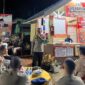 Kapolres Tanjab Timur AKBP Heri Supriawan, S.I.K Ketika Sambutan di Acara Peresmian Pos Siskamling Sukses Melalui Kebersamaan (SMK), Binaan Bhabinkamtibmas di RT. 10 RW. 02, Kel. Teluk Dawan Kec. Muara Sabak Barat, Senin (12/6/23). FOTO : HMS