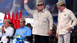 Presiden Prabowo menghadiri Puncak PENAS Petani dan Nelayan XVII di Gorontalo, Rabu (24/6/2026), menekankan kolaborasi strategis TNI-Polri dalam memperkuat ketahanan pangan. (Foto: Biro Pers Sekretariat Presiden)