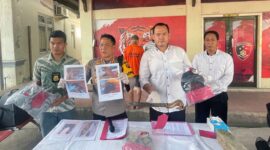 Kapolresta Jambi Kombes Pol Eko Wahyudi Saat Gelar Pres Rilis di Mapolresta Jambi, Selasa (22/11/22). FOTO : Dhea