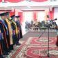 Prosesi Upacara Pengukuhan 7 Guru Besar Baru UNJA. FOTO : Unja
