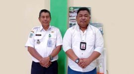 Momen Lurah Pall V Budiman Saat Terima Kunjungan Silaturahmi Pengurus PWRI Jambi. FOTO : Noval/dkk