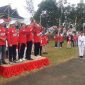 Pabung Kodim 0417/Kerinci Mayor Inf Widi Purwoko Saat Hadiri Karnaval HUT RI Ke-80 di Kabupaten Kerinci. FOTO : PENDIM