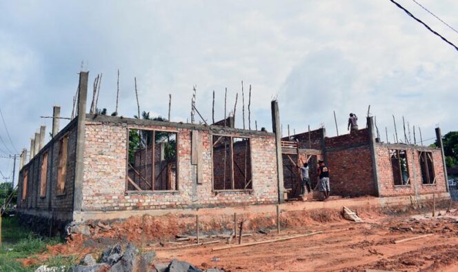 FOTO : Progres Pembangunan Panti Asuhan Korem Gapu Minggu (13/12/20).