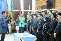 Dokumentasi Pelantikan Pengurus ASKAB PSSI Tanjab Barat Periode 2024–2028. FOTO : Ist