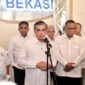 Menteri Ketenagakerjaan RI, Yassierli, memberikan sambutan atau keterangan pers di mikrofon pada puncak peringatan Hari Ozon Sedunia 2026 di Balai Besar Pelatihan Vokasi dan Produktivitas (BBPVP) Bekasi, Kota Bekasi, Jawa Barat. (FOTO : Dok. Biro Humas Kemnaker)