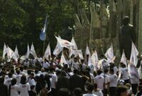 Pemuda Indonesia untuk Perubahan Deklarasi Dukung ke Pasangan AMIN . FOTO :detikcom