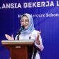 Plt. Direktur Jenderal Binapenta dan PKK Kemnaker, Estiarty Haryani, saat memberikan sambutan dalam Workshop 