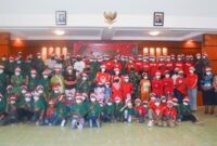Kegiatan Persit Koorcab Rem 172 Berbagi Kasih Natal Bersama Panti Asuhan, Selasa (28/12/21).