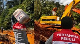 Pertamina Pasok Bahan Bakar untuk Operasional Alat Berat Penanggulangan Bencana Sumatera. FOTO : WKI