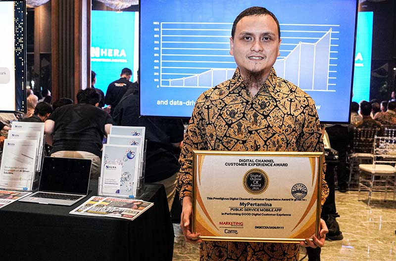 PT Pertamina Patra Niaga berhasil meraih penghargaan bergengsi dalam ajang Digital Channel Customer Experience Award (DIGICCXA) 2026. (FOTO : Dok. Pertamina)