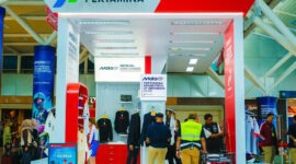 Pertamina melalui Pertamina Retail Hadirkan Official Merchandise Pertamina Grand Prix of Indonesia di Bandara Internasional Lombok. (FOTO : Dok. Pertamina)