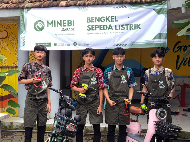 Mocca Studio Akuisisi Bengkel Sepeda Listrik Minebi Garage di Malang. FOTO : Tim Media