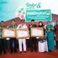 Bupati Tanjab Barat H. Anwar Sadat, Ketua TP PKK Hj. Fadhilah Sadat, Staf Ahli Bupati Bidang Hukum Dan Politik H. Mulyadi, Camat Tebing Tinggi Muhammad Ardiansyah, Kades Purwodadi Jayus di Acara Pekan Inovasi Desa Kelurahan (PinDesKel) Tahun 2022 di Kompleks Bina Pemdes Kemendagri), Pasar Minggu, Jakarta Selatan, Kamis (24/11/22). FOTO : ISt/Dokpim