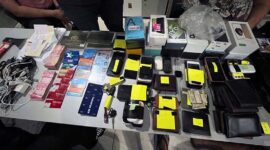 Barang Bukti Berhasil Diamankan Subdit Cyber Ditreskrimsus Polda Jambi dari para Komplotan penipuan dengan modus mengintai akun media sosial, Sabtu (26/8/23). FOTO : Hms Polda/Dhea