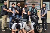 Lakukan Curanmor di Jambi Dua Warga Ciparay Jabar Ditangkap Polsek Jelutung di Kampung Halaman. FOTO : HMS