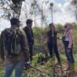 BPN Tanjung Jabung Barat, Jambi saat melakukan pengukuran luas Lahan. FOTO : Istimewa
